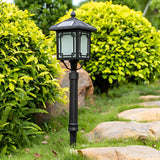 Modern Solar Outdoor Post Light with 3 Step Dimming Waterproof LED Garden Landscape Lamp
