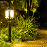 Modern Solar Outdoor Post Light with 3 Step Dimming Waterproof LED Garden Landscape Lamp