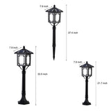 Modern Solar Outdoor Post Light with 3 Step Dimming Waterproof LED Garden Landscape Lamp