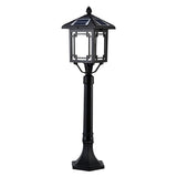Modern Solar Outdoor Post Light with 3 Step Dimming Waterproof LED Garden Landscape Lamp