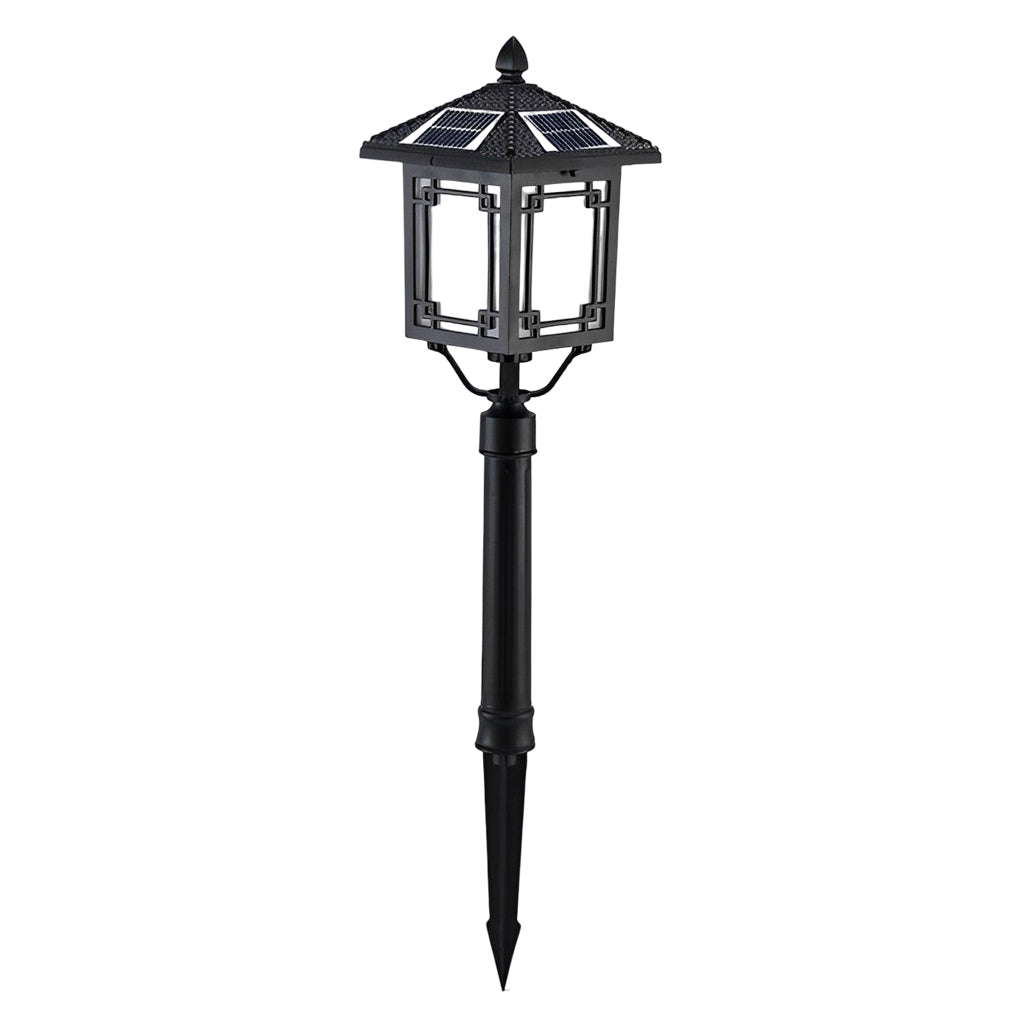 Modern Solar Outdoor Post Light with 3 Step Dimming Waterproof LED Garden Landscape Lamp