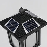 Modern Solar Outdoor Post Light with 3 Step Dimming Waterproof LED Garden Landscape Lamp