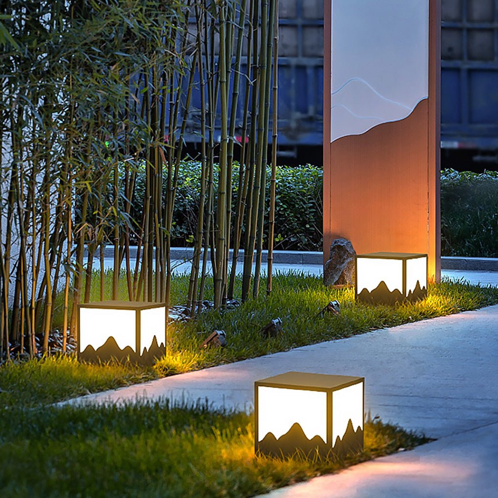 Modern Solar Post Light Waterproof LED Outdoor Landscape Lighting for Fence and Garden