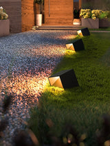 Modern Solar Powered Cube Garden Light Waterproof Outdoor Patio LED Lamp