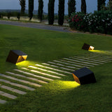 Modern Solar Powered Cube Garden Light Waterproof Outdoor Patio LED Lamp
