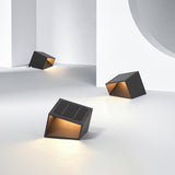 Modern Solar Powered Cube Garden Light Waterproof Outdoor Patio LED Lamp