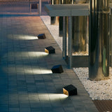 Modern Solar Powered Cube Garden Light Waterproof Outdoor Patio LED Lamp
