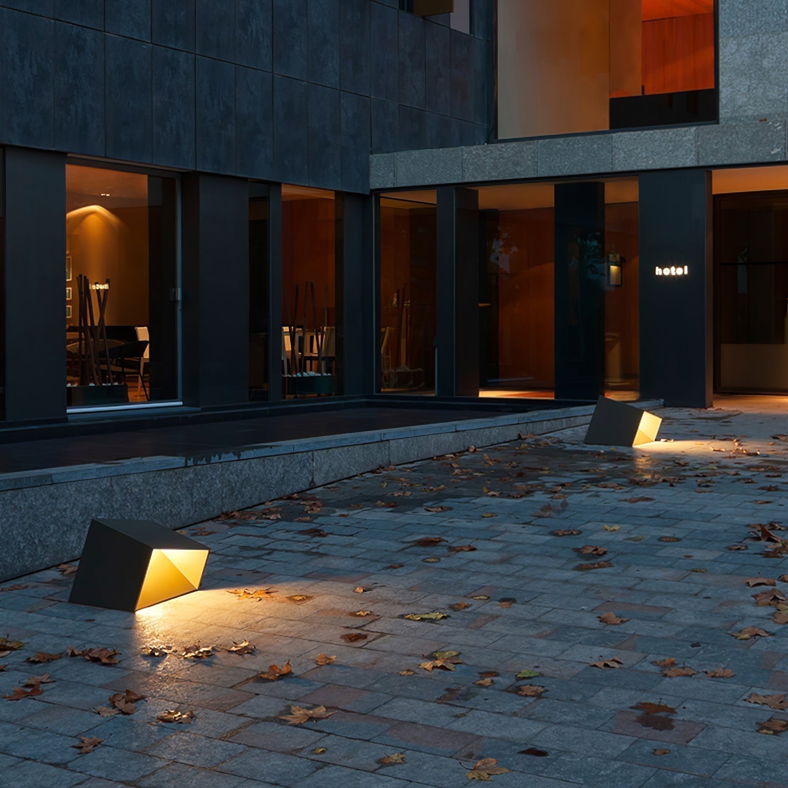 Modern Solar Powered Cube Garden Light Waterproof Outdoor Patio LED Lamp