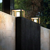 Modern Solar Powered LED Outdoor Post Lights Waterproof Aluminum Pillar Lamp for Garden Path