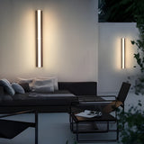 Modern Solar Powered LED Outdoor Wall Sconce Waterproof Linear Acrylic Porch Light