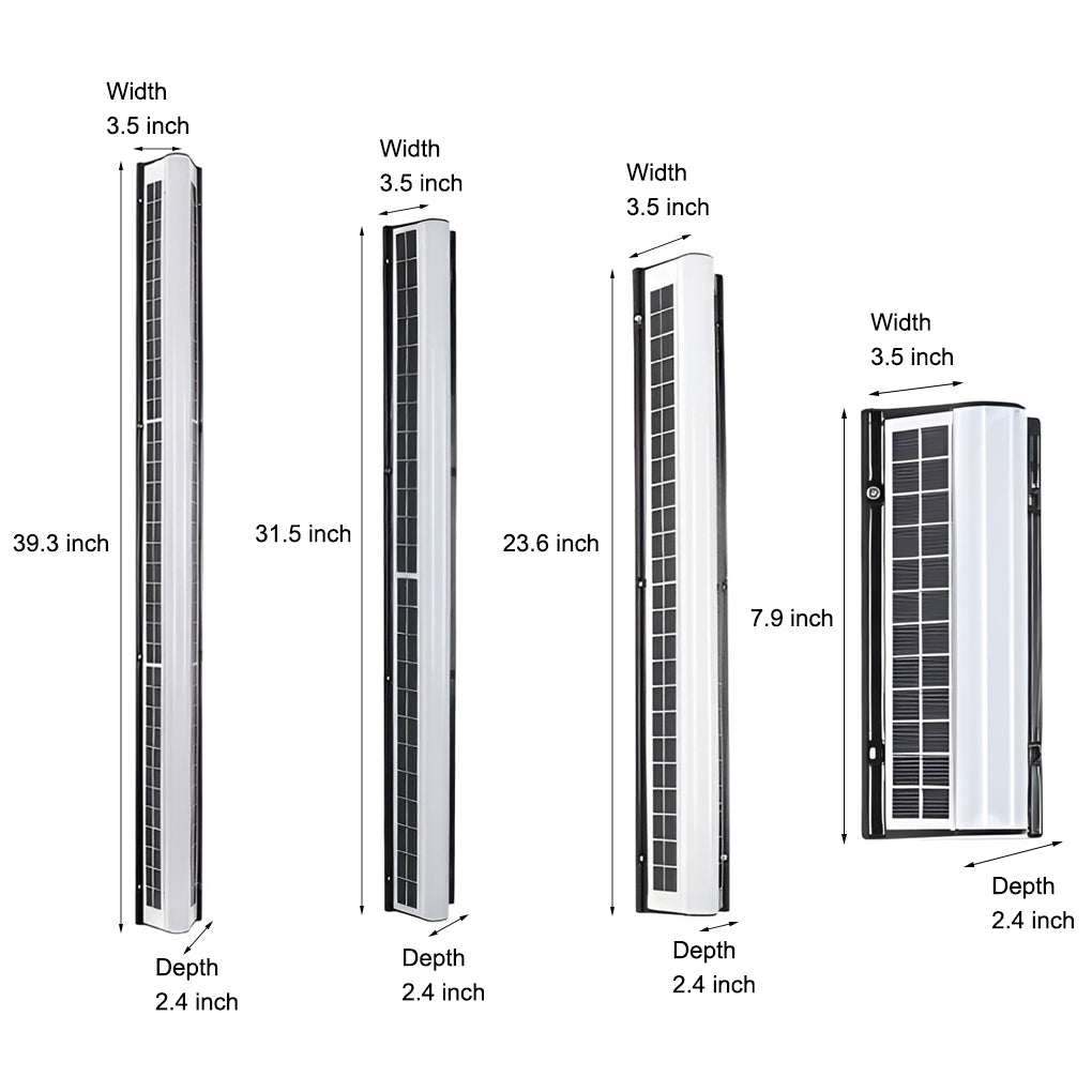Modern Solar Powered LED Outdoor Wall Sconce Waterproof Linear Acrylic Porch Light