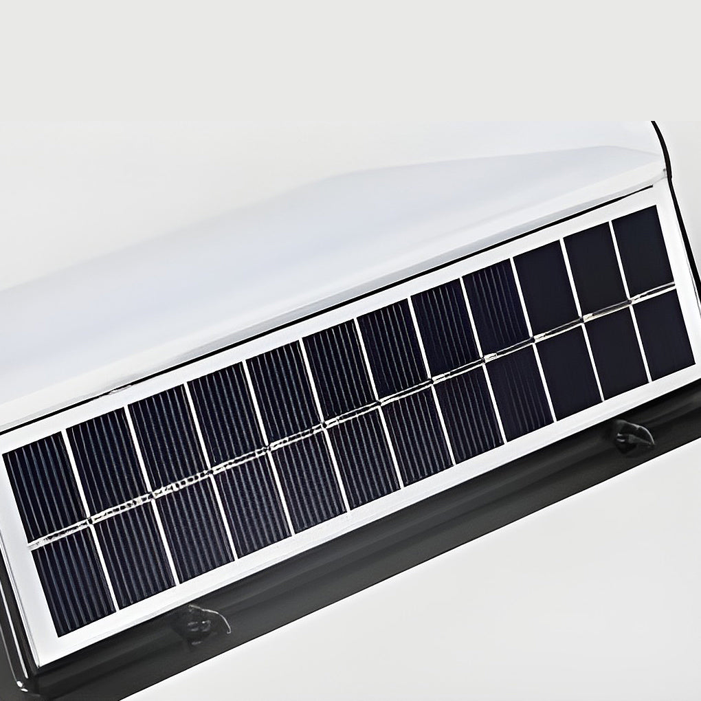 Modern Solar Powered LED Outdoor Wall Sconce Waterproof Linear Acrylic Porch Light