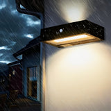Modern Solar Powered Motion Sensor Wall Sconce Waterproof Outdoor Up and Down LED Security Light