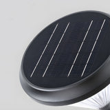 Modern Solar Powered Outdoor Bollard Path Light Waterproof Black Aluminum Garden Landscape Lamp