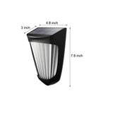 Modern Solar Powered Outdoor Fence Lights Pack of 2 with 10 LED Beads and IP64 Waterproof Rating