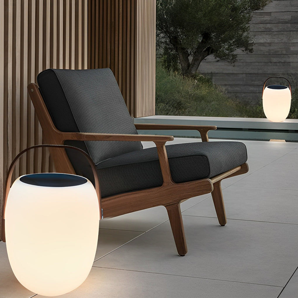 Modern Solar Powered Outdoor Lantern Waterproof Portable LED Table Lamp for Patio