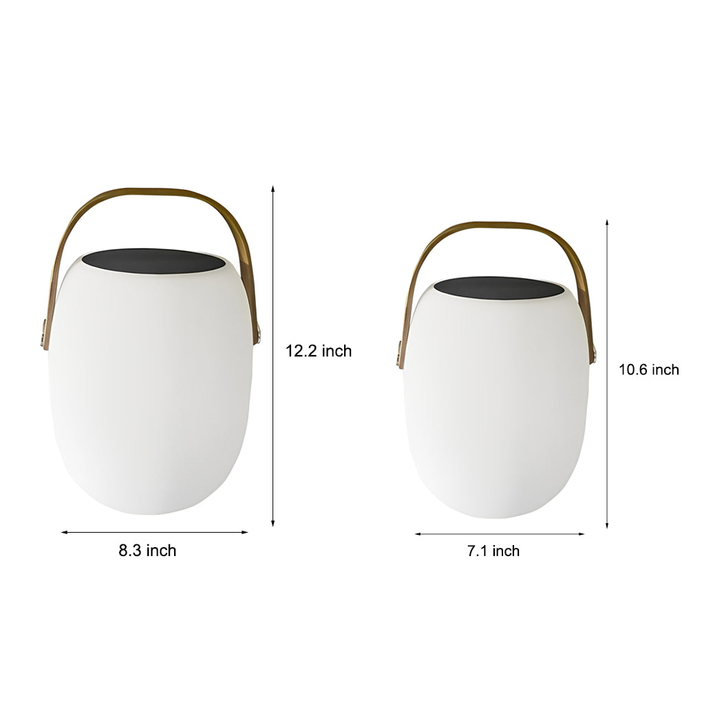 Modern Solar Powered Outdoor Lantern Waterproof Portable LED Table Lamp for Patio