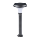 Modern Solar Powered Outdoor LED Bollard Path Light Waterproof Aluminum Garden Walkway Lamp in Black