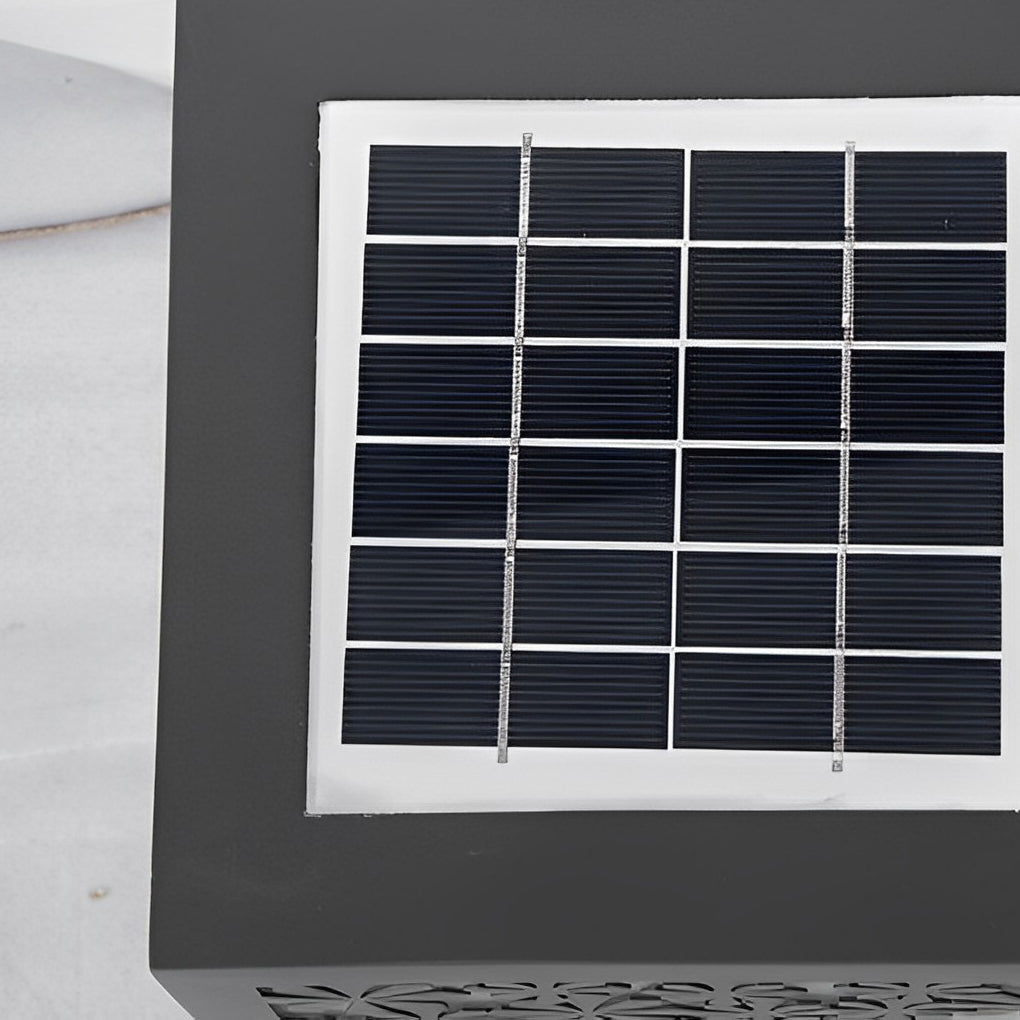Modern Solar Powered Outdoor LED Pathway Light Waterproof Black Landscape Lawn Lamp for Garden