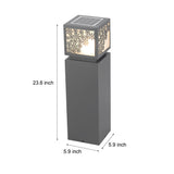 Modern Solar Powered Outdoor LED Pathway Light Waterproof Black Landscape Lawn Lamp for Garden