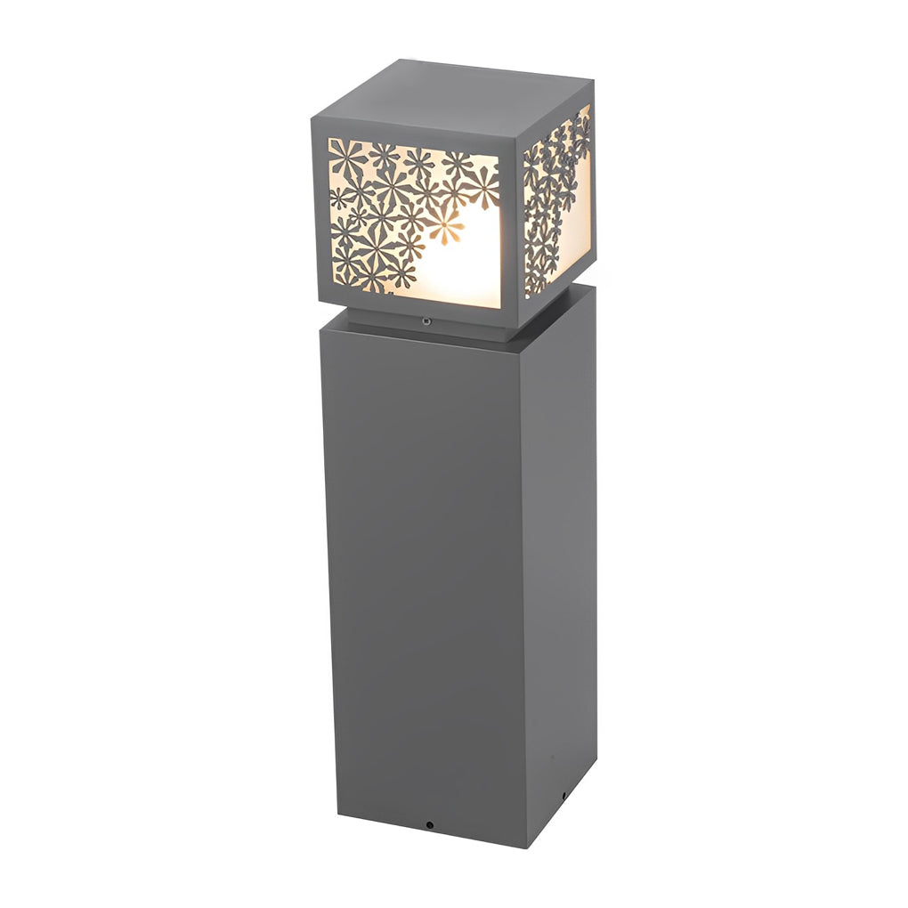 Modern Solar Powered Outdoor LED Pathway Light Waterproof Black Landscape Lawn Lamp for Garden