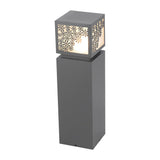 Modern Solar Powered Outdoor LED Pathway Light Waterproof Black Landscape Lawn Lamp for Garden