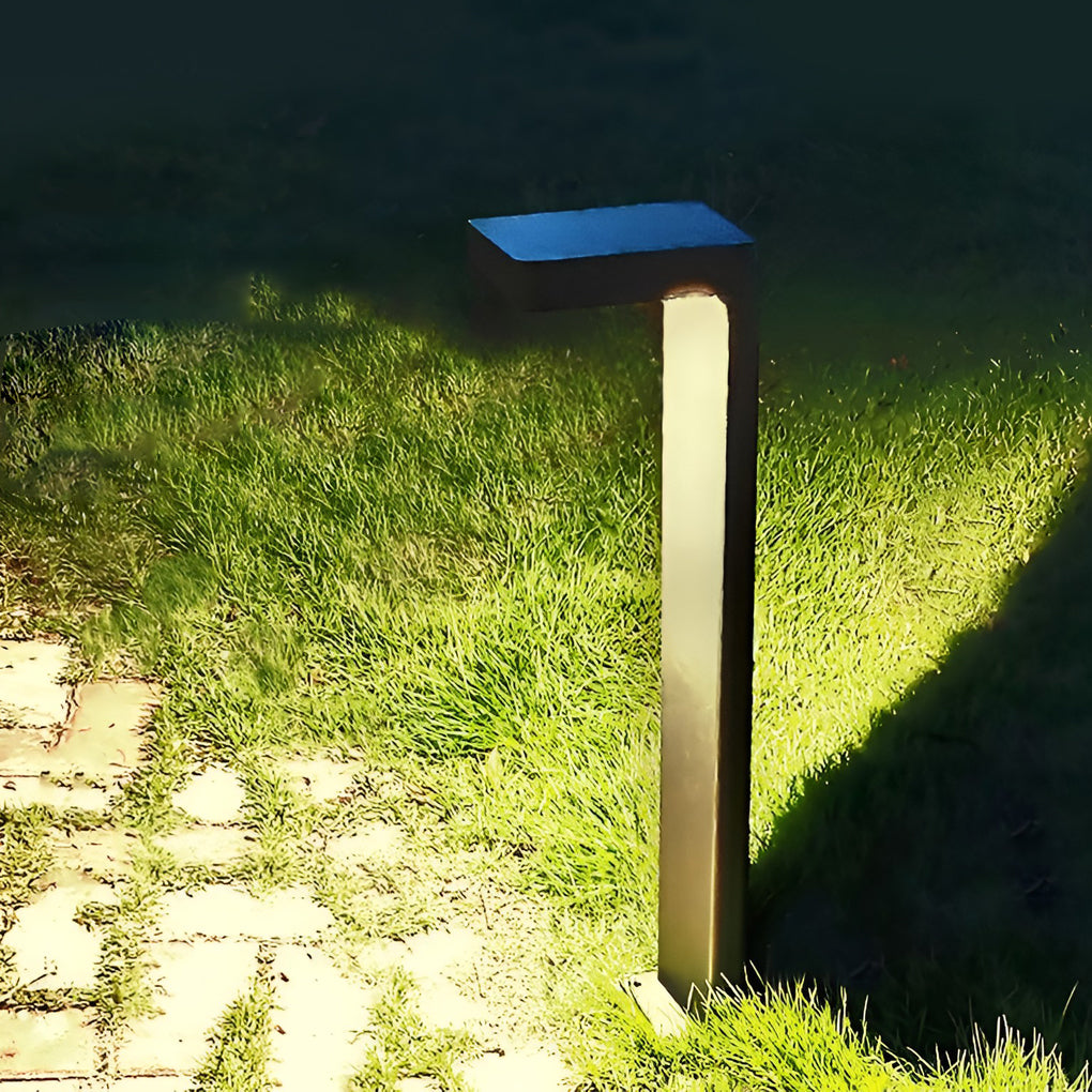 Modern Solar Powered Outdoor Pathway Lights IP65 Waterproof LED Landscape Walkway Garden Lighting