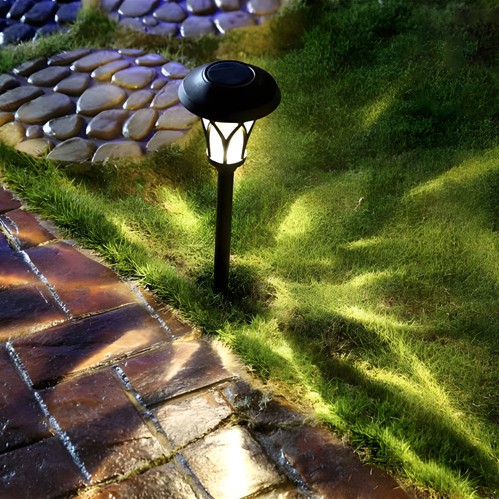 Modern Solar Powered Outdoor Pathway Lights Waterproof Stainless Steel Landscape Garden Lighting