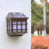 Modern Solar Powered Outdoor Wall Lamp Waterproof LED Exterior Sconce for Garden Patio and Courtyard