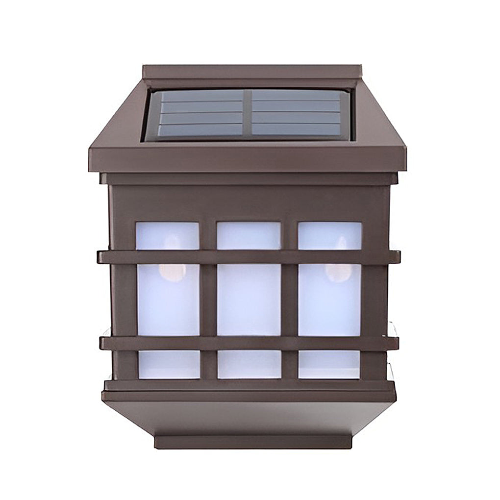 Modern Solar Powered Outdoor Wall Lamp Waterproof LED Exterior Sconce for Garden Patio and Courtyard