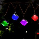 Modern Solar Powered RGB Color Changing Wall Washer Lights Waterproof Outdoor LED Sconces 2 Pack