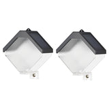 Modern Solar Powered RGB Color Changing Wall Washer Lights Waterproof Outdoor LED Sconces 2 Pack