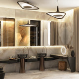 Modern Soleil Noir LED Pendant Light Slender Aerial Design Ceiling Hanging Lamp
