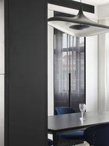 Modern Soleil Noir LED Pendant Light Slender Aerial Design Ceiling Hanging Lamp
