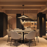 Modern Soleil Noir LED Pendant Light Slender Aerial Design Ceiling Hanging Lamp