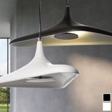 Modern Soleil Noir LED Pendant Light Slender Aerial Design Ceiling Hanging Lamp