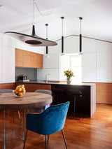 Modern Soleil Noir LED Pendant Light Slender Aerial Design Ceiling Hanging Lamp