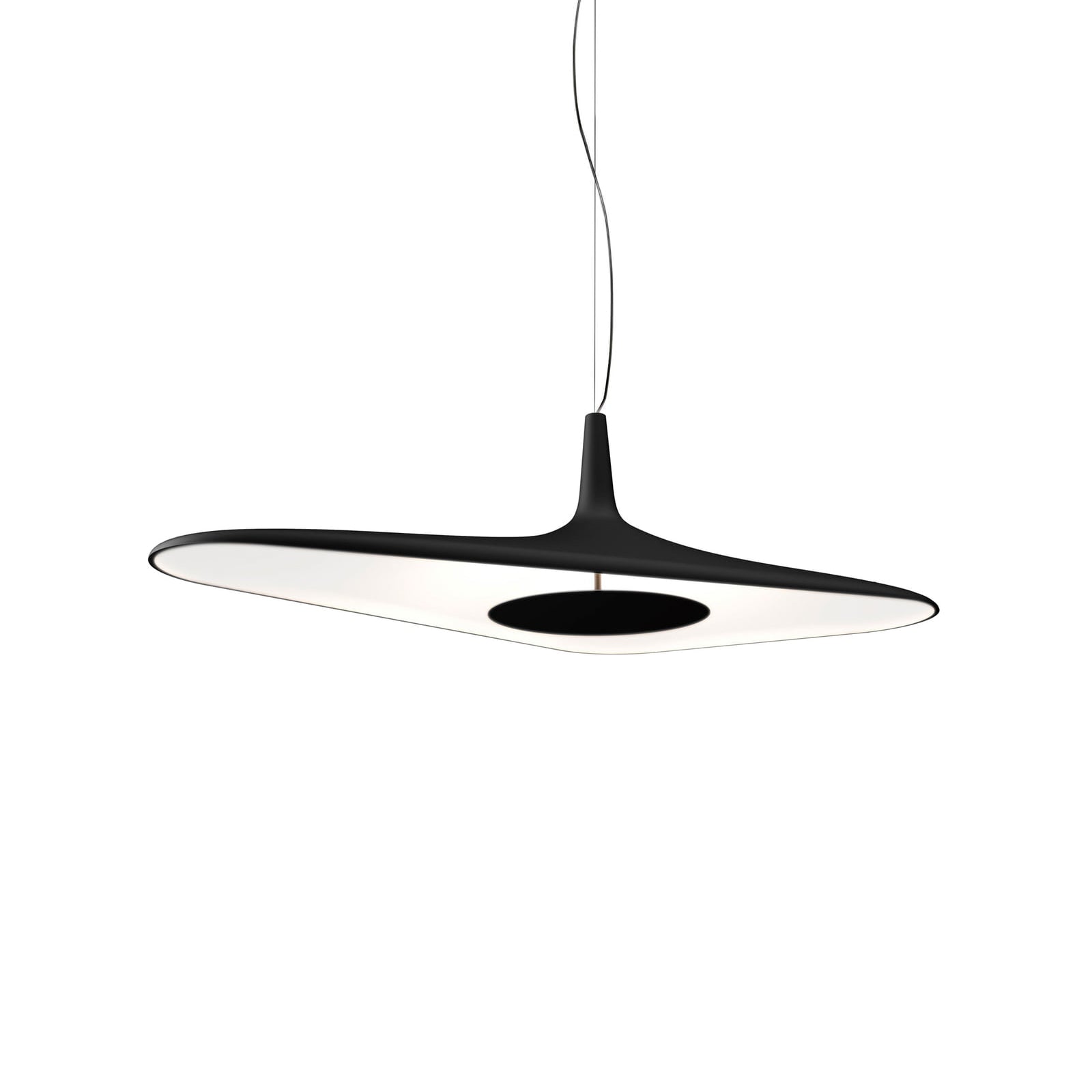 Modern Soleil Noir LED Pendant Light Slender Aerial Design Ceiling Hanging Lamp