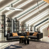 Modern Soleil Noir LED Pendant Light Slender Aerial Design Ceiling Hanging Lamp