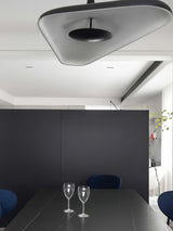 Modern Soleil Noir LED Pendant Light Slender Aerial Design Ceiling Hanging Lamp