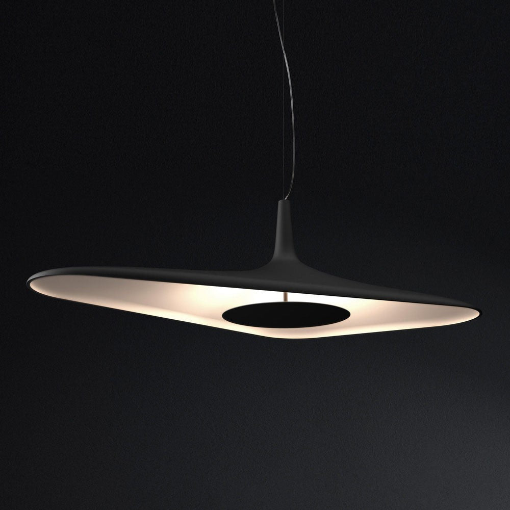 Modern Soleil Noir LED Pendant Light Slender Aerial Design Ceiling Hanging Lamp