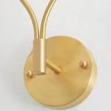 Modern Solid Brass Wall Sconce with Opal Glass Shade Set of 2 Indoor Wall Mounted Lighting Fixture