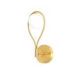 Modern Solid Brass Wall Sconce with Opal Glass Shade Set of 2 Indoor Wall Mounted Lighting Fixture