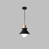 Modern Space Stone Spherical Pendant Light Resin and Wood Ceiling Hanging Lamp