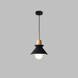 Modern Space Stone Spherical Pendant Light Resin and Wood Ceiling Hanging Lamp