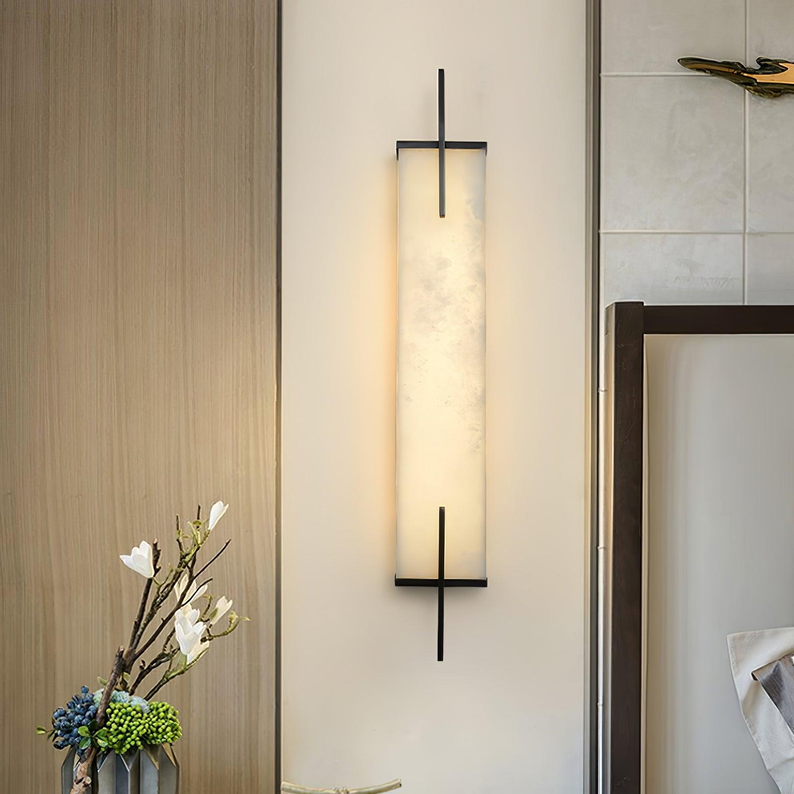 Modern Spanish Alabaster Wall Sconce with Integrated LED for Luxury Interior Lighting