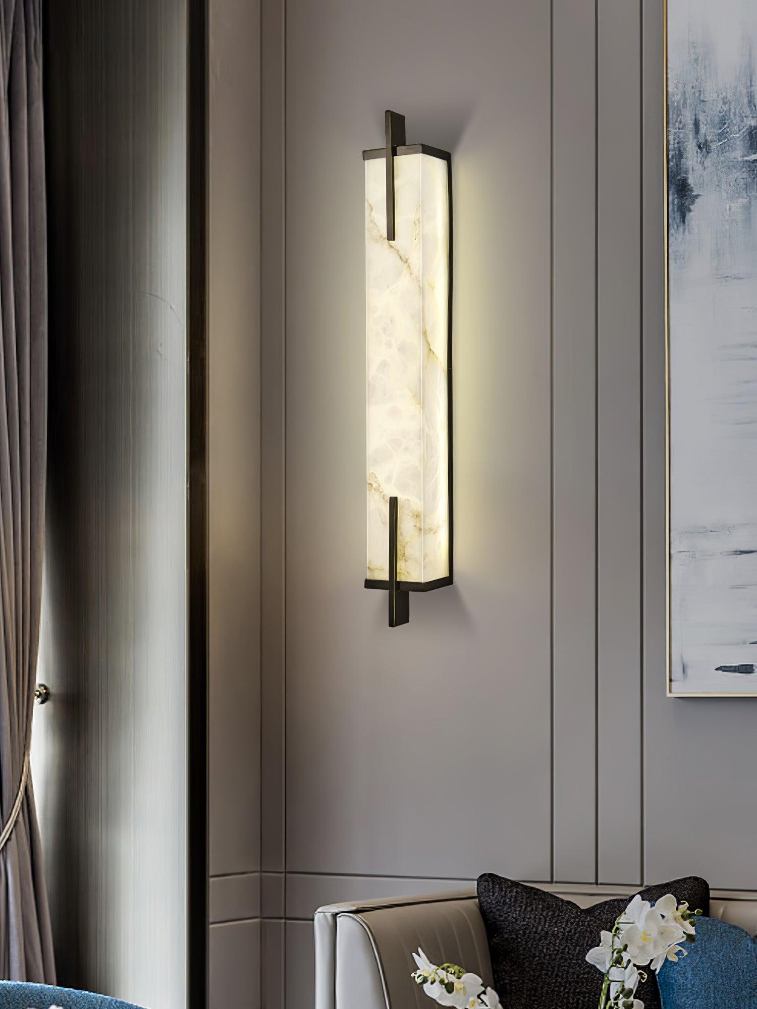 Modern Spanish Alabaster Wall Sconce with Integrated LED for Luxury Interior Lighting