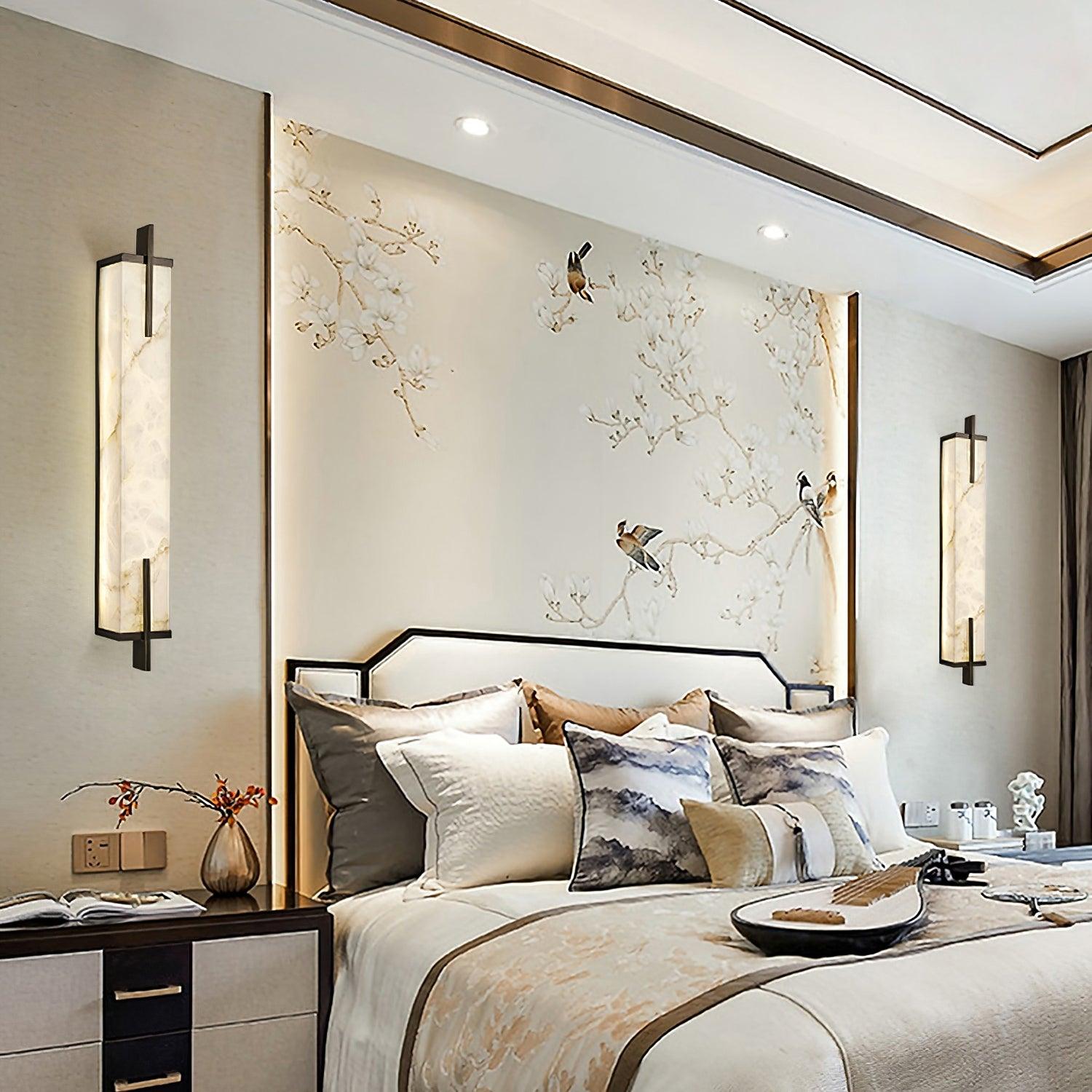 Modern Spanish Alabaster Wall Sconce with Integrated LED for Luxury Interior Lighting
