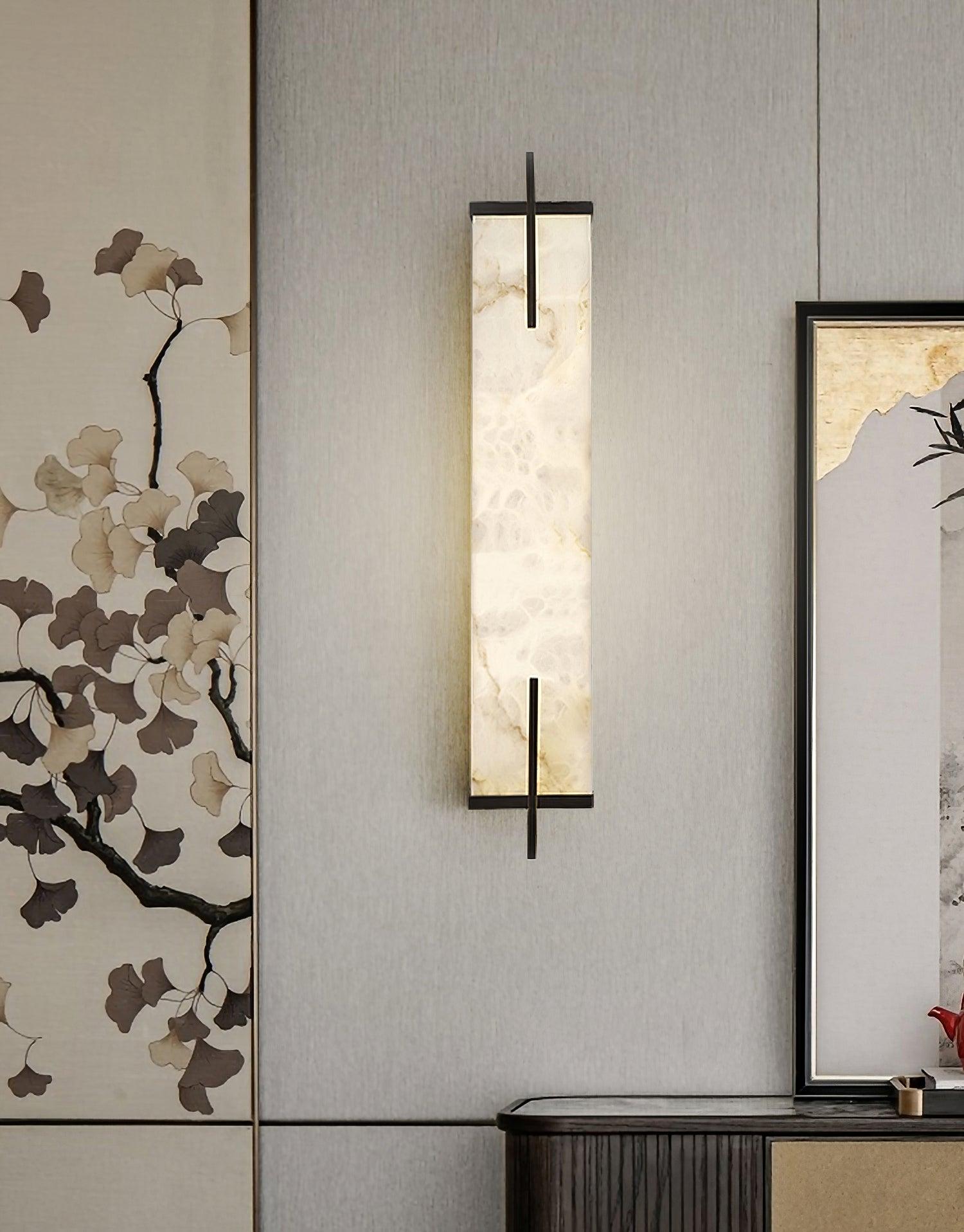 Modern Spanish Alabaster Wall Sconce with Integrated LED for Luxury Interior Lighting