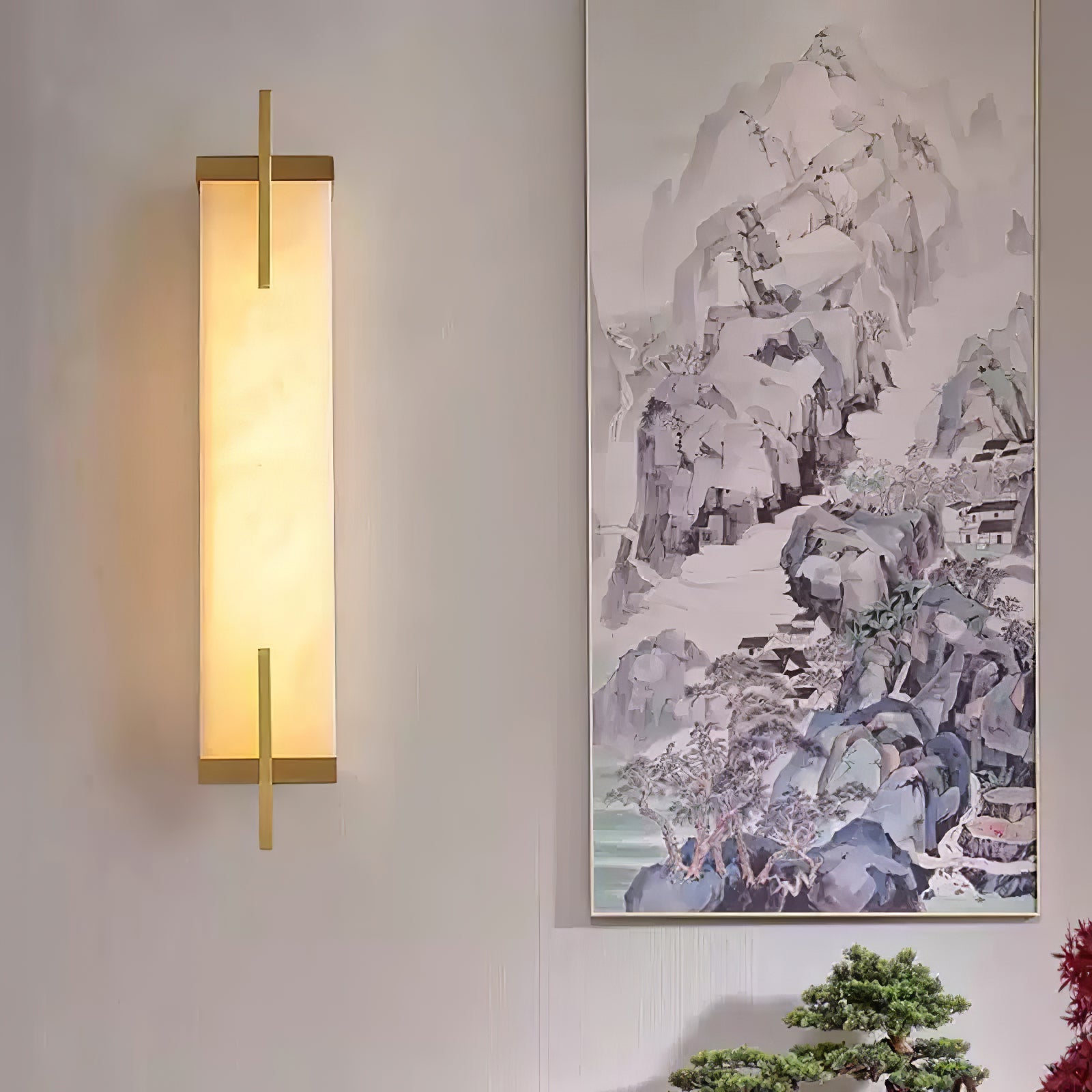 Modern Spanish Alabaster Wall Sconce with Integrated LED for Luxury Interior Lighting